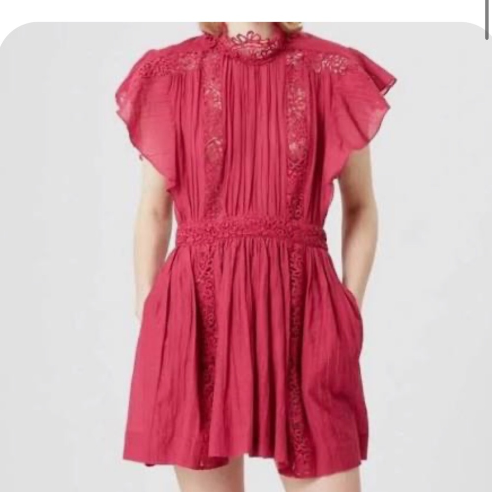 Women's Mini Dress in Raspberry Red